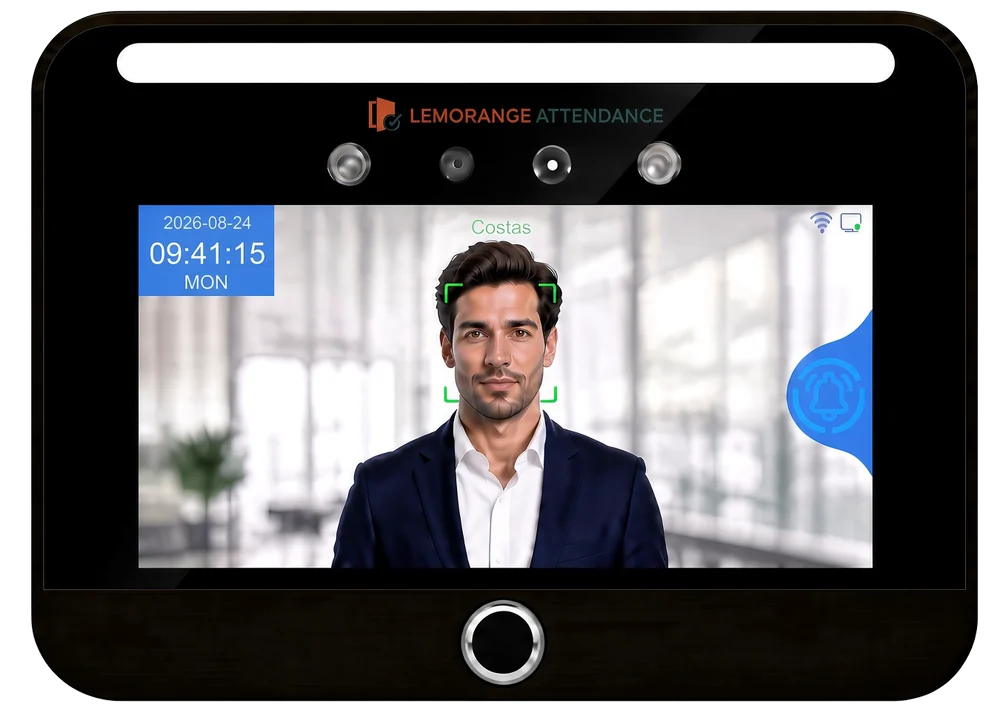 LEM Ai3 face recognition and QR attendance terminal
