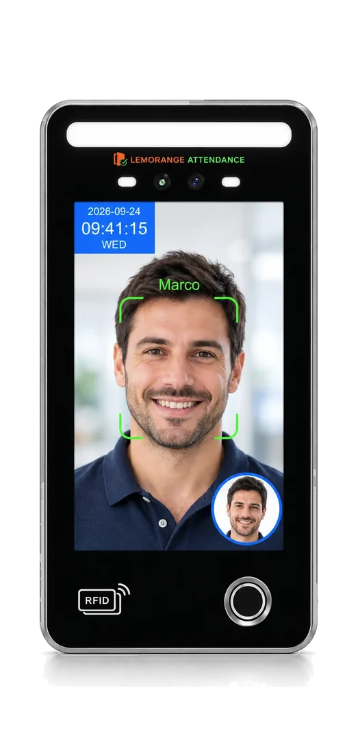 LEM Ai8 Pro waterproof face and fingerprint attendance terminal